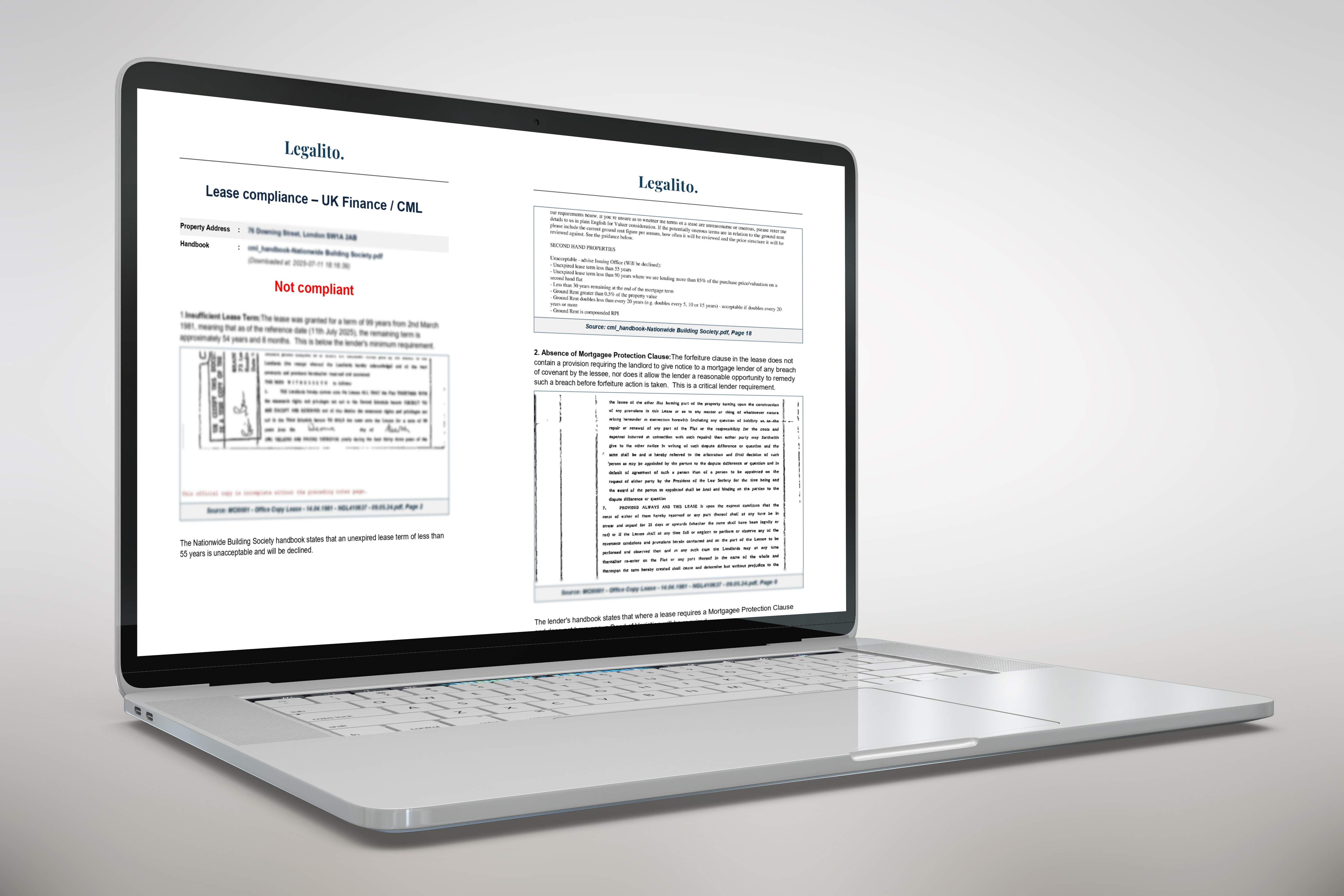 Compliance reporting